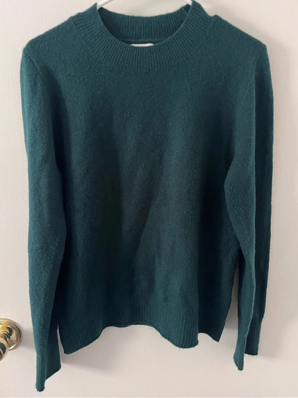 J. Crew Crewneck Sweater in Extra Soft Yarn Small Academic Green CN405
